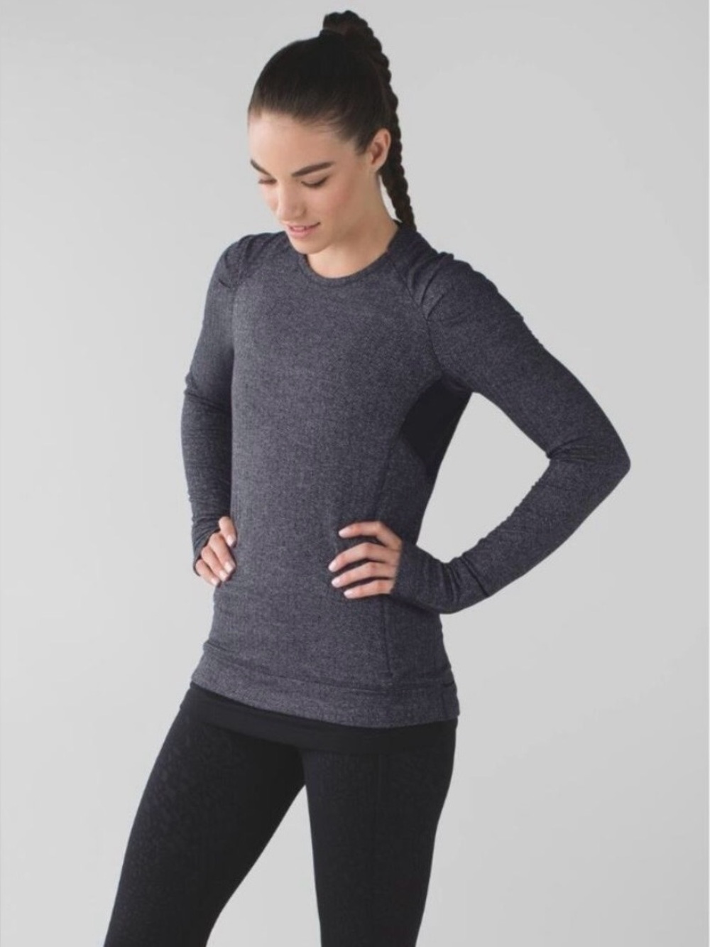 Lululemon Think Fast Long Sleeve, Herringbone